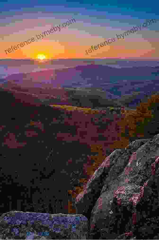 A Breathtaking Sunset Over The Appalachian Trail, Casting An Ethereal Glow Upon The Rugged Landscape Hiking Appalachian Trail From Georgia To Maine: 49 Day Challenge To Hike 12 Greatest Sections Of A T