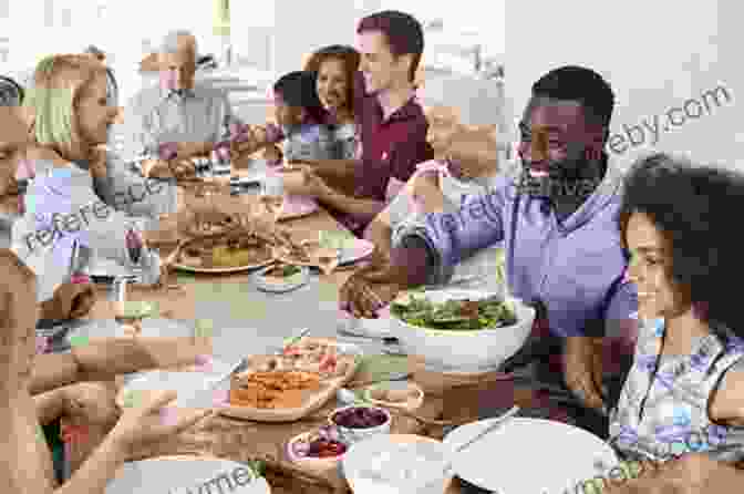 A Contemporary Image Of A Multi Generational British American Family Gathered Around A Table, Celebrating Their Heritage. Portraits Of British Americans (Canada) V1