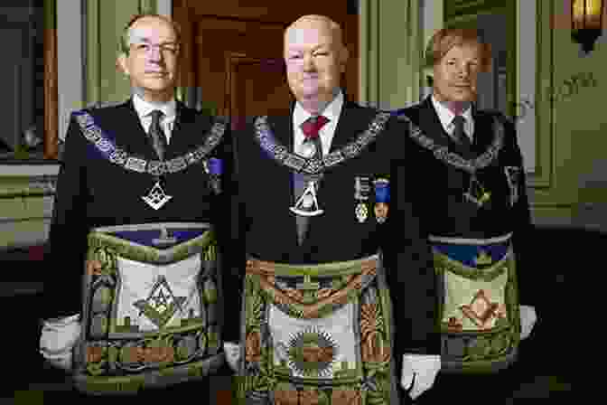 A Group Of Freemasons Engaged In A Ritualistic Ceremony, Adorned In Their Regalia And Surrounded By Masonic Symbols The Symbolism Of Freemasons: Illustrating And Explaining Its