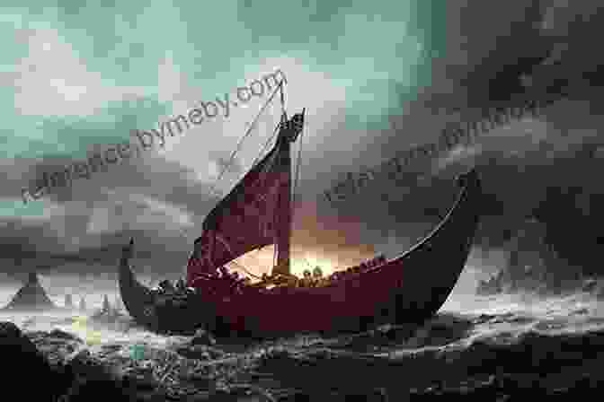 A Majestic Viking Ship Sails Across The Stormy North Atlantic, Symbolizing Iceland's Seafaring Heritage. The Little Of The Icelanders: 50 Miniature Essays On The Quirks And Foibles Of The Icelandic People