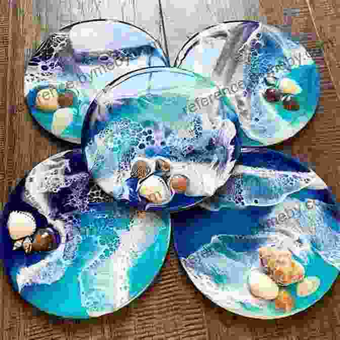 A Stunning Array Of DIY Resin Casting Crafts, Including Coasters, Trays, Bowls, Vases, Candle Holders, Picture Frames, And Jewelry DIY Resin Casting Crafts Ideas : Homemade Resin Jewerly And Coffee Table