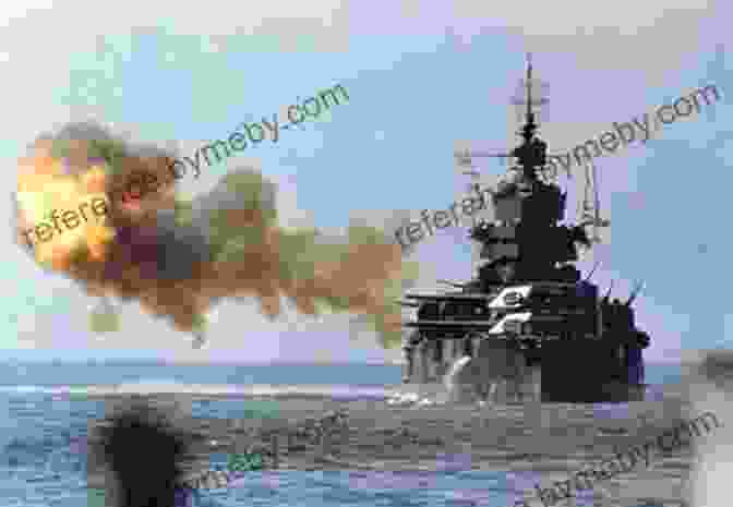 A U.S. Navy Battleship Fires Its Guns At A Japanese Target The Navy S Air War (Annotated): A Mission Completed