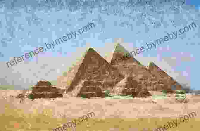 Abstract Expressionist Painting Of The Pyramids Of Giza, A Tribute To Architectural Grandeur. Ancient Egypt In 12 Abstract Art Paintings Of Contemporary Expressionism