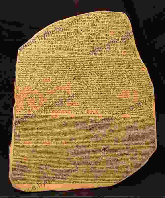 Abstract Expressionist Painting Of The Rosetta Stone, A Key To Deciphering Hieroglyphics. Ancient Egypt In 12 Abstract Art Paintings Of Contemporary Expressionism