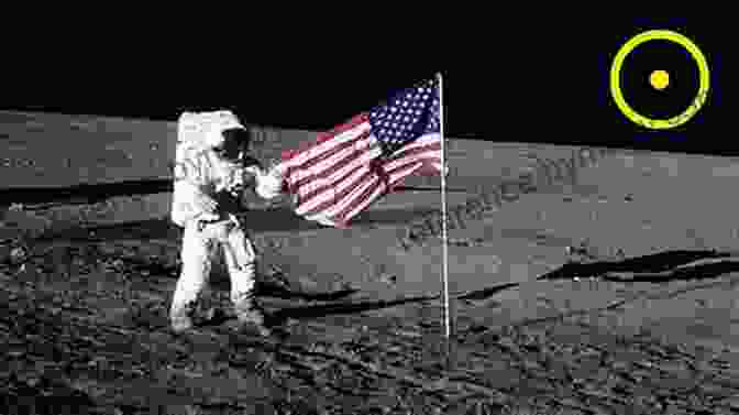 American Flag Flying Over The Moon History Of The United States