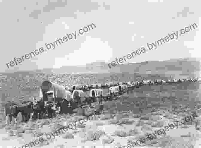 Historic Photograph Of A Wagon Train Crossing The Great Plains. Great Plains Ian Frazier