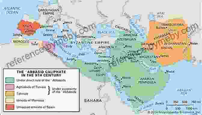 Map Of Europe, Baghdad, And Surrounding Empires In 800 CE Becoming Charlemagne: Europe Baghdad And The Empires Of A D 800