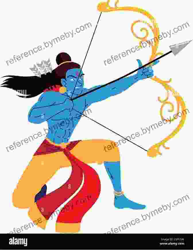 Ramayana Complete Book Cover, Featuring An Illustration Of Lord Rama Holding A Bow And Arrow, With Sita And Hanuman Standing Behind Him Against A Tapestry Of Battle Scenes. Ramayana Complete Daniella Mason Sky