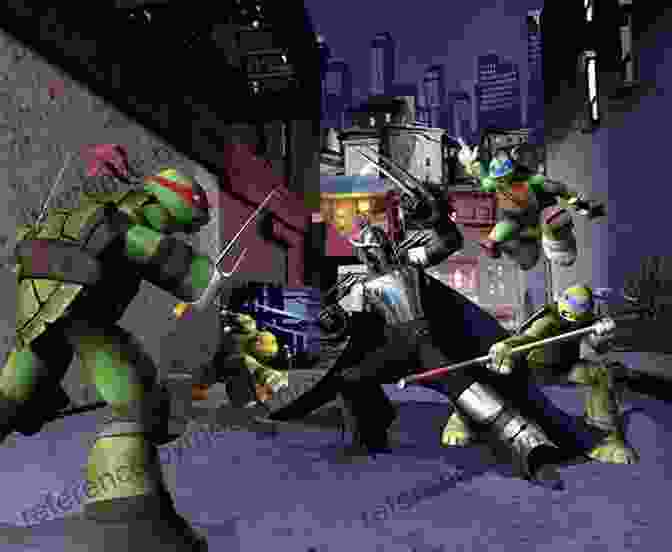 Teenage Mutant Ninja Turtles Battling Shredder In A Fierce Fight. Showdown With Shredder (Teenage Mutant Ninja Turtles)