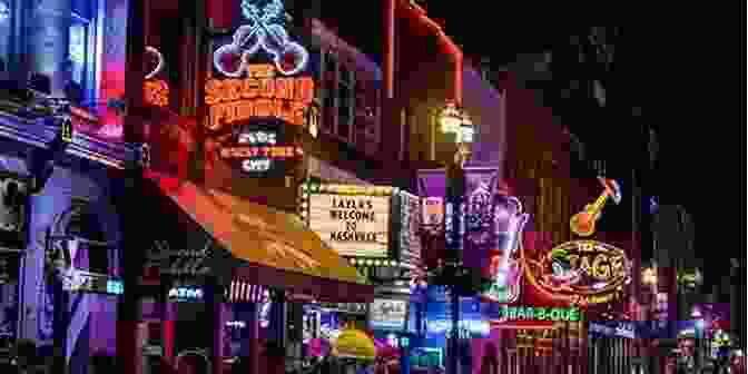 Vibrant Street Scene In Nashville, Featuring Colorful Honky Tonk Bars And Live Music. Fodor S Inside Nashville (Full Color Travel Guide)