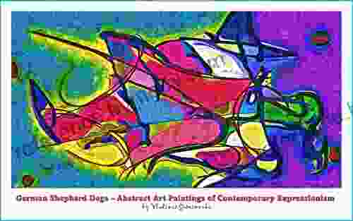 German Shepherd Dogs Abstract Art Paintings Of Contemporary Expressionism